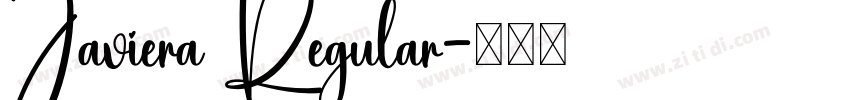 Javiera Regular字体转换